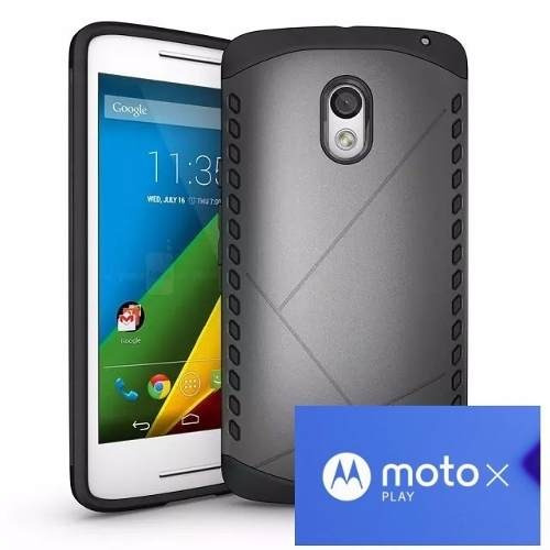 Imagen 1 de 1 de Motorola Moto X Play Funda Uso Rudo Gris