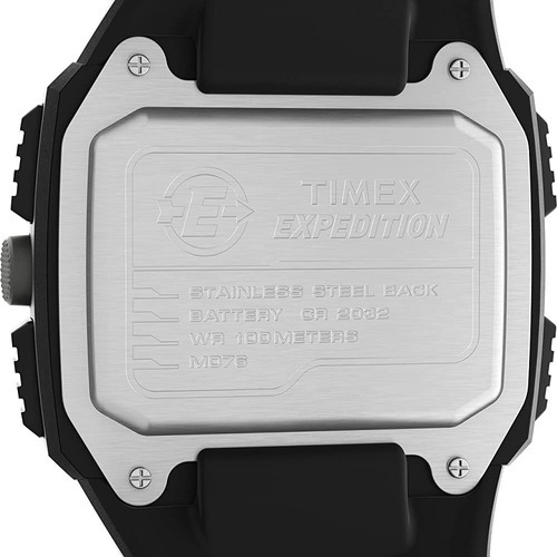Reloj Hombre Timex Expedition Grid Shock De 50 Mm Color de la correa Negro