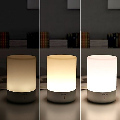 Aukey Lámpara Led Recargable De Mesa Con Luz Blanca Graduab