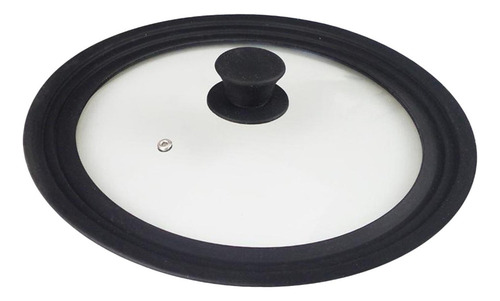Tapa De Vidrio De Silicona Universal 16 A 18 A 20cm Negro