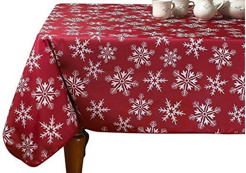 Violet Linen Decorative Christmas Snowflakes Design Mantel R