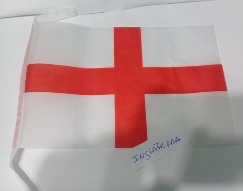 Bandera Inglaterra  21 X 14 Cms Con Pins De 2 Cms