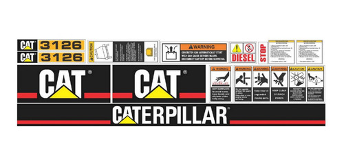 Calcomanías Caterpillar 3126 Con Preventivos Originales