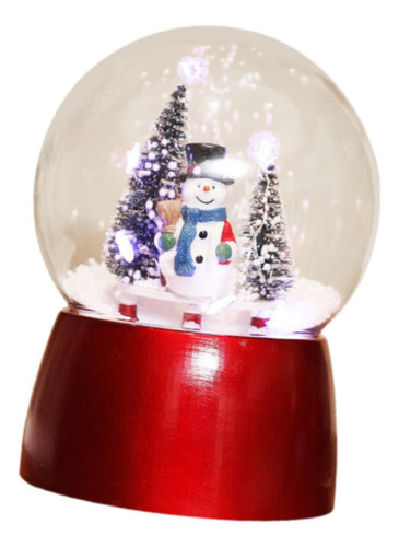 Bola De Nieve Musical Navideña Con Luz De Noche Para La
