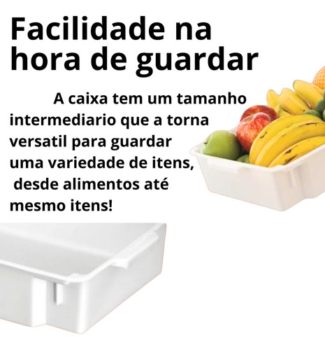 Kit Com12 Bandejas Topa Tudo Para Açougue Padaria Alimentos Branca 11,5 Litros Atacado