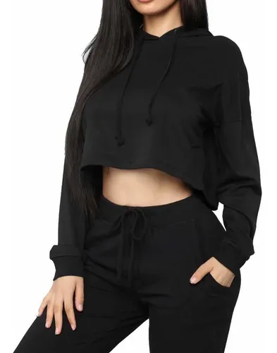 Sudadera Crop Top Súper Moda