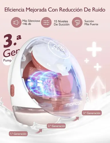 Momcozy Extractor de Leche Mobile Flow | M9 Red, 1 Paquete, imagen 3