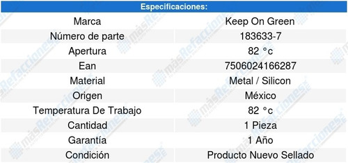 Termostato Buick Regal V6 4.1l 1982 Kg 2761548
