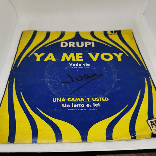 Disco 45 Rpm: Drupi- Ya Me Voy,