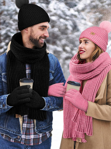 Conjunto De Guantes De Invierno Cálidos Con Bufanda Y Guante