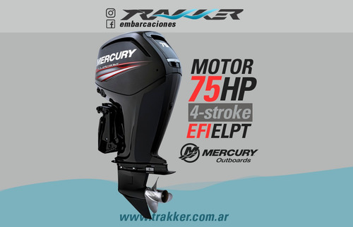 Motor Fuera De Borda Mercury 75 Hp 4 Tiempos Trakker