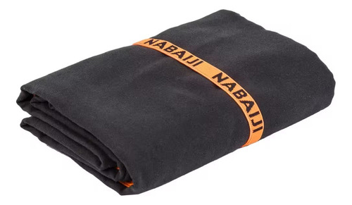 Toalla Compacta De Secado Rápido, Color Negro Nabaiji Negro Lisa