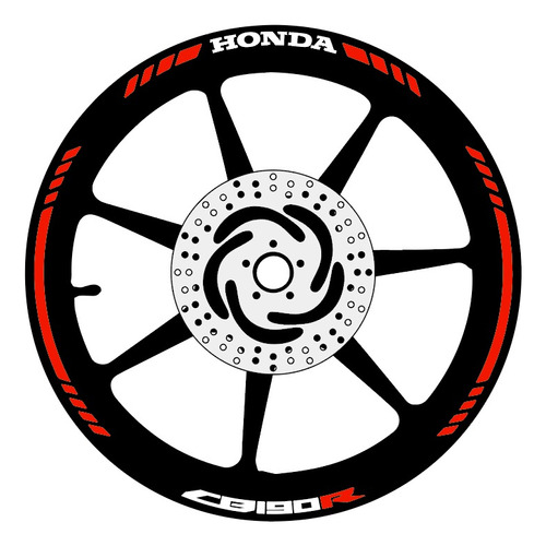 Calcomania Sticker Reflejante Para Rin De Moto Honda Cb190r 