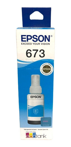 Botella De Tinta Epson 673 T673 Cian  Nuevo Y Facturado