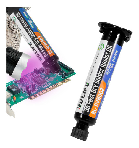 Máscara Antisoldante Uv Color Transparente Slim Company Compatible Con Luz Ultravioleta Para Reparar Placas Pcb Aislante Precisa Y Segura Ideal Para Técnicos En Electrónica Y Reparaciones Finas