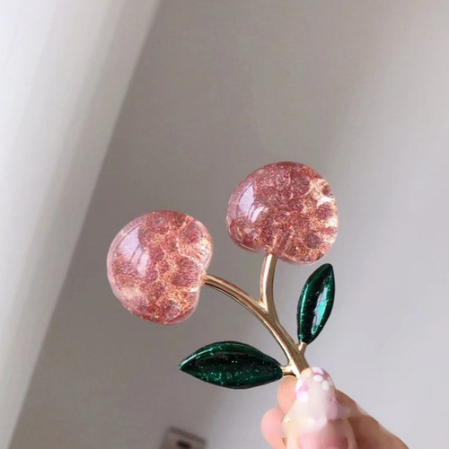 Llavero Con Colgante En Forma De Cereza, Llamativo Llavero C