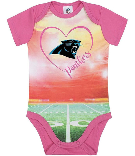 Body Manga Corta Pantera Bebe Niña Nfl By Gerber Importado