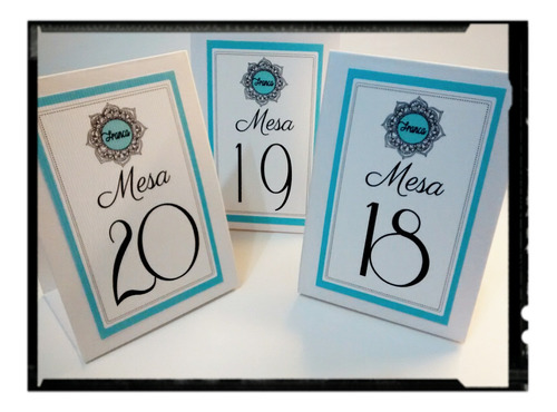 10 Numeros De Mesa Casamiento Quince Años Bar Bat Mitzva