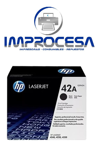 Toner Hp 42a Q5942a 4240 4250 4350 Original Americano