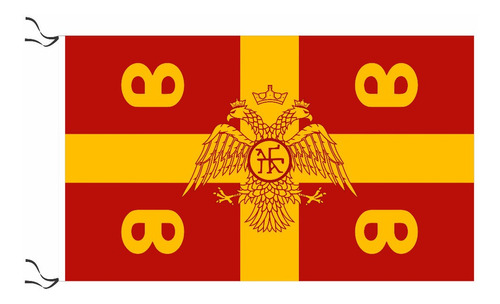 Bandera Medieval Imperio Bizantino Con Escudo 90 X 150cm