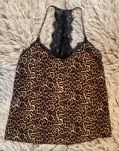 Blusa Jessica Simpson De Tirantes Animal Print Talla S