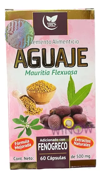Aguaje Con Fenogreco Natural Con 60 Con Envio