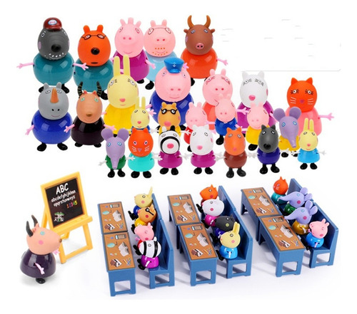 Set de muñecas Lazhu Peppa Pig Family [u] Color Unit