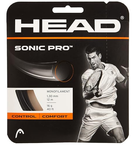 Head Sonic Pro Tennis Racket String 40' Set - 17 Gauge Monof