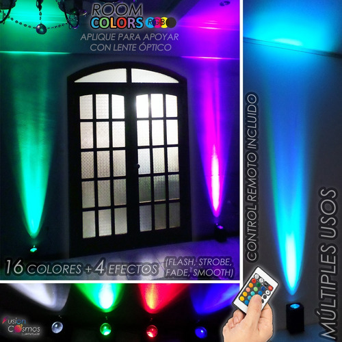 Imagen 3 de 10 de Bañador Led Efecto Rgb 3w C/ Lente Óptico Concentrdo Pack X2