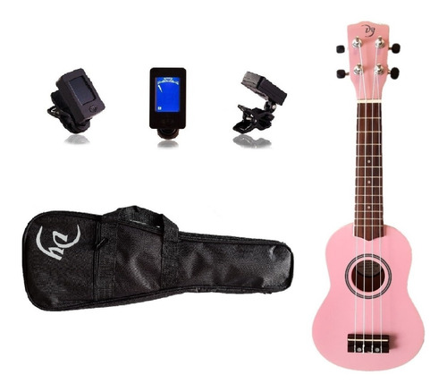 Ukelele Soprano Dy Uk Músicos Profesionales + Colores + Afinador Clip + Funda + Envío Gratis