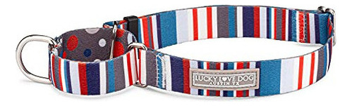 Lucky Love Dog, Collar De Perro Martingala Náutico, Collar 