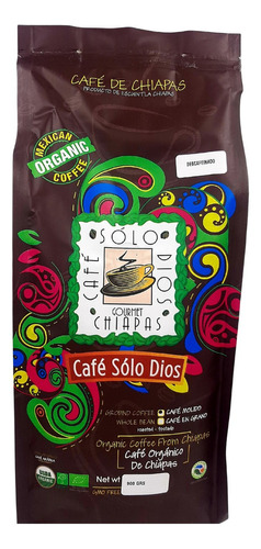 Café Sólo Dios, Molido Descafeinado, Artesanal 900g. Chiapas
