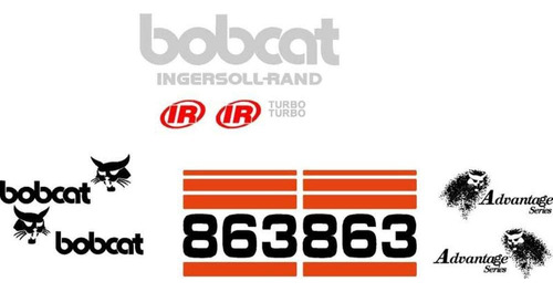 Estilo 863 Adapta Bobcat Excavadora Decal Set Toda Maquina