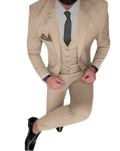Imagen 1 de 10 de Trajes Importados Hombre Entallados Con Camisa Slim Fit