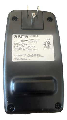 Esp S1 120-15amp Filtro Y Supresor De Ruido Electrico