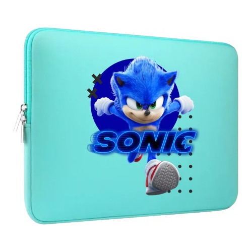 Sobre Funda Estuche Verde Agua Para Notebook Tablet De Sonic