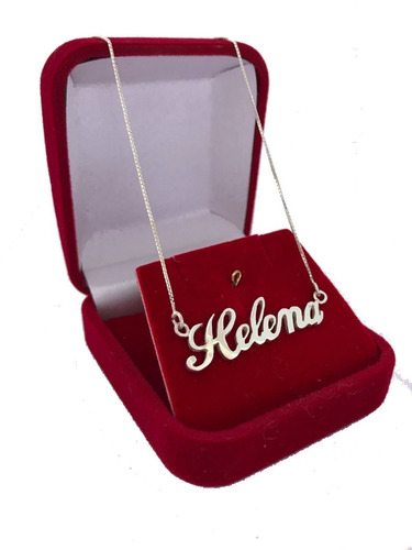 Colar Com Nome Helena Prata Feminino Personalizado 950