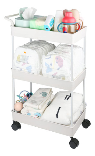 Volnamal Organizador De Panales Para Bebe, Carrito Movil De 