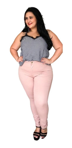 Calça Jeans Feminina Plus Size Rosé Promoção Tamanhos Grande