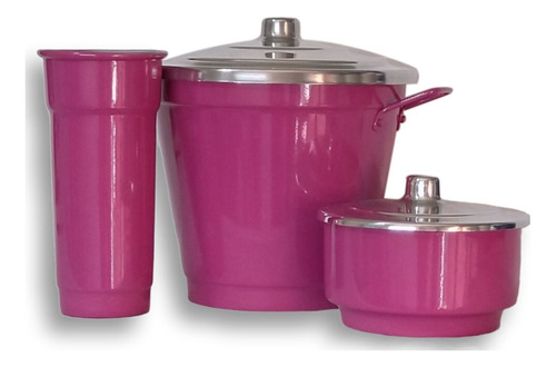 Lixeira De Pia Porta Detergente Saboneteira P/ Esponja Sabão Cor pink