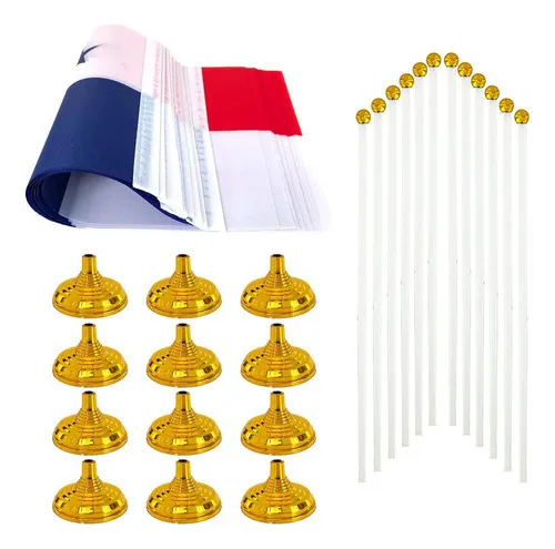 Mini Banderas, De Escritorio, C/ Base De Soporte,12pcs
