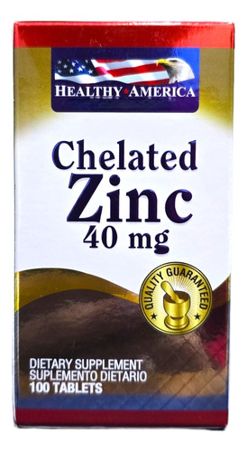 Chelated Zinc 40mg Healthy X100