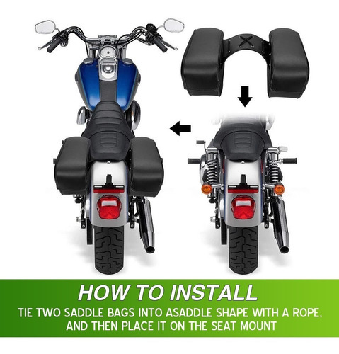 Imagen 6 de 9 de Alforjas Para Motocicleta Tipo Chopper