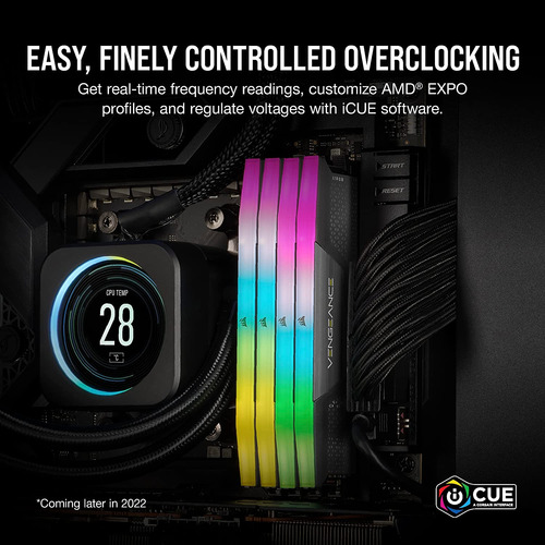 Ram Corsair Vengeance Rgb Ddr5 5200 Mhz, 64 Gb (2 X 32 Gb),.