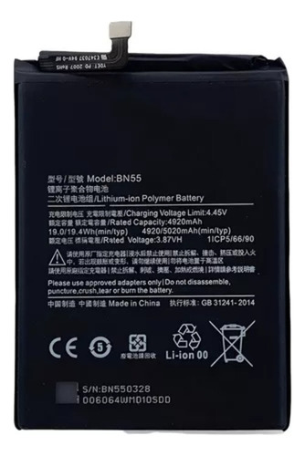 Bateria Pila Para Xiaomi Redmi Note 9s 9 S Bn55 Full Calidad