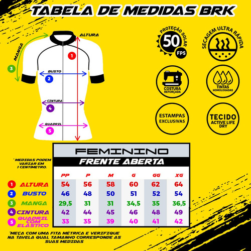 Imagem 3 de 3 de Camisa Camiseta Bike Feminina Brk Tie Dye Winter Uv50+