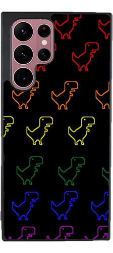 Funda Para Galaxy Dinosaurios Colores Fondo Negro Tapiz