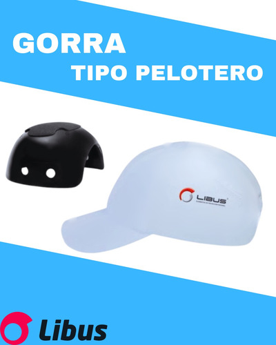 Gorra Tipo Pelotero Con Casquete Plastico De Seguridad