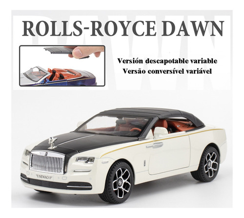 Rolls Royce Dawn 1/24 Miniatura Metal Coche Con Luz Y Sonido