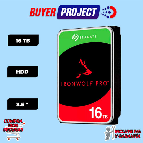 Disco Duro 16tb Seagate Ironwolf Sata 3.5'' Red Servidor Nas